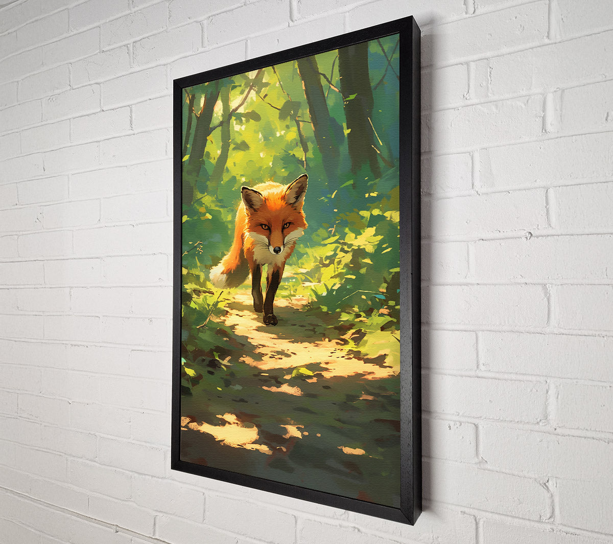 Orange Fox Path Canvas Print
