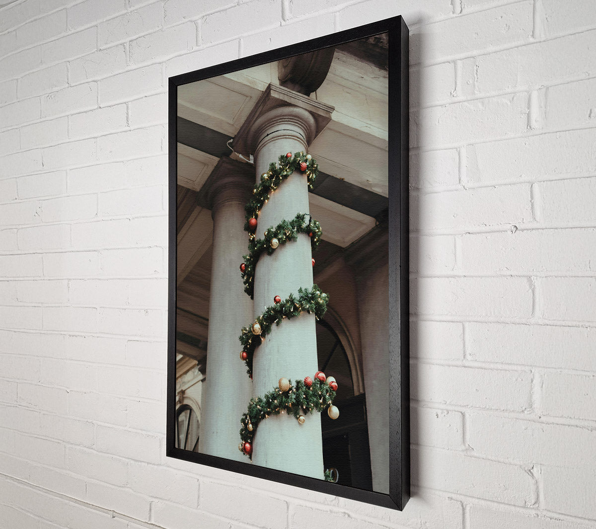 Red And Gold Festive Column Canvas Wall Art