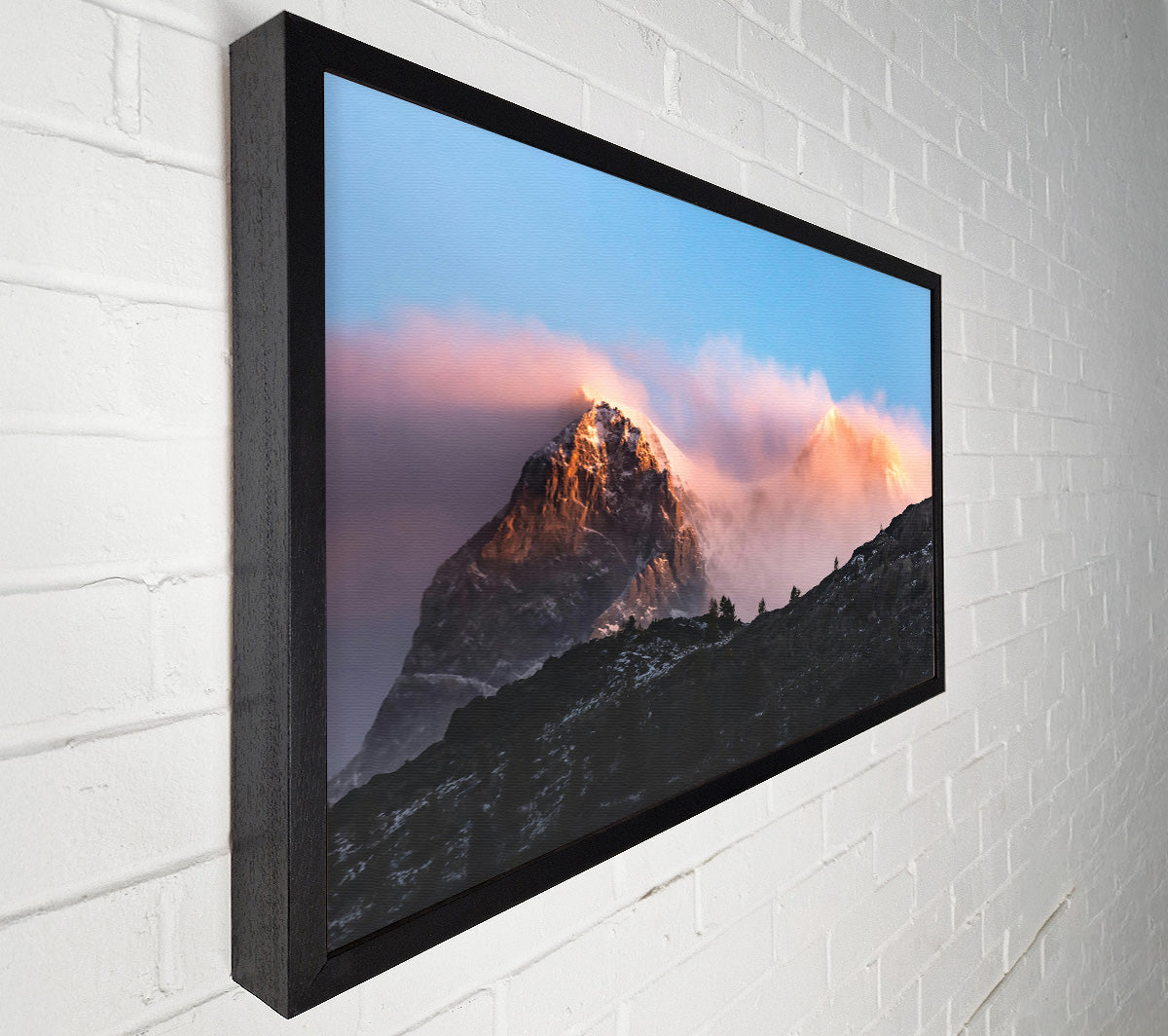 Pink Mountain Majesty Canvas Wall Art