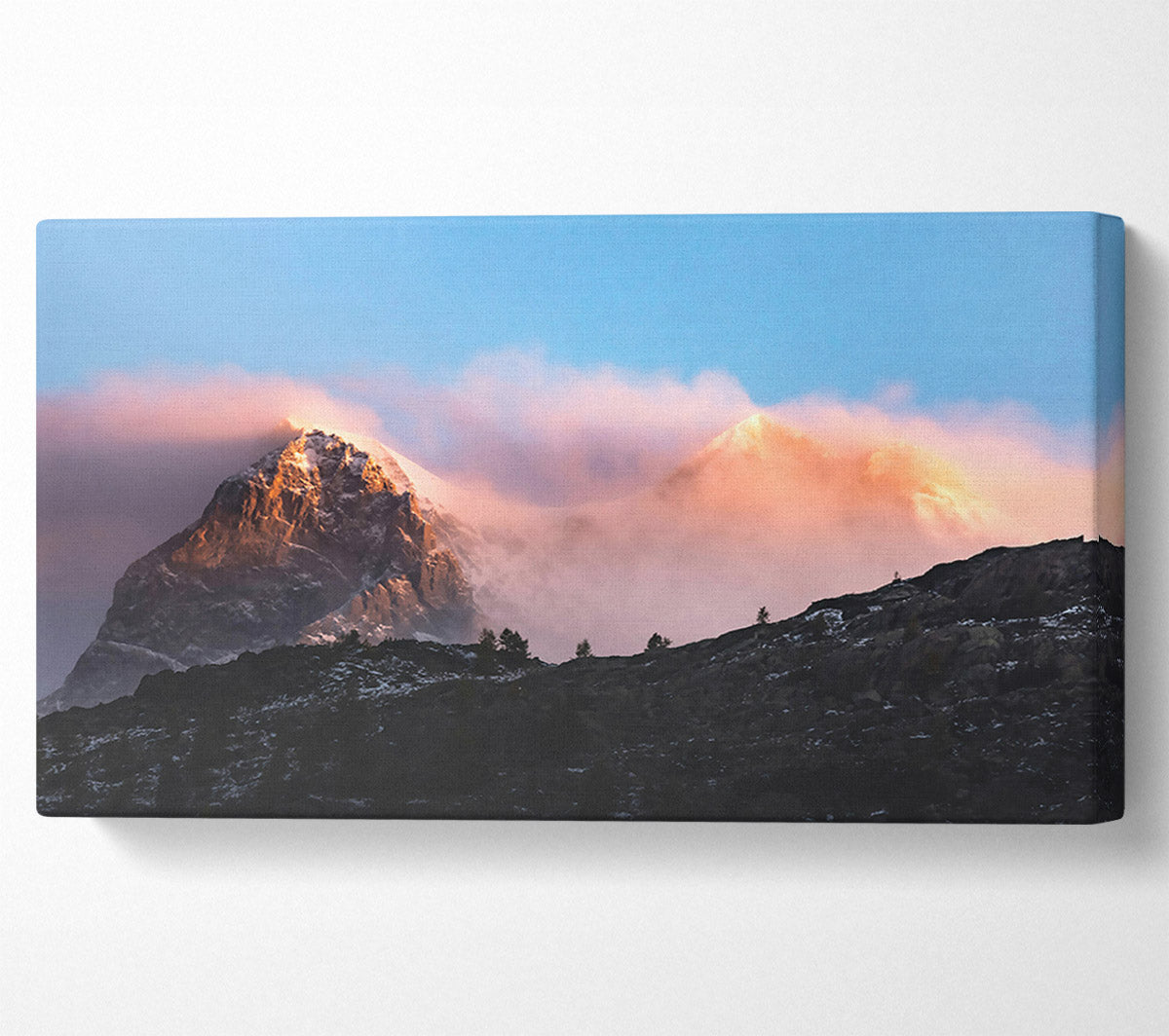 Pink Mountain Majesty Canvas Wall Art