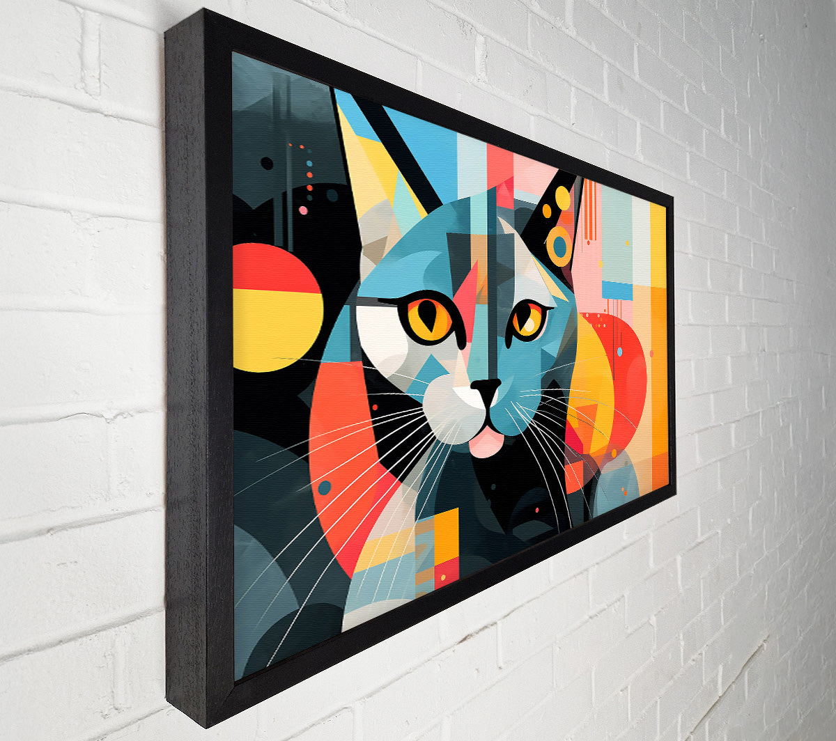 Abstract Blue Feline Canvas Print