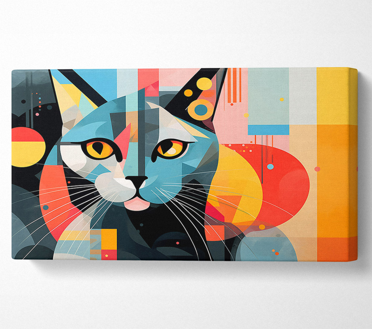 Abstract Blue Feline Canvas Print