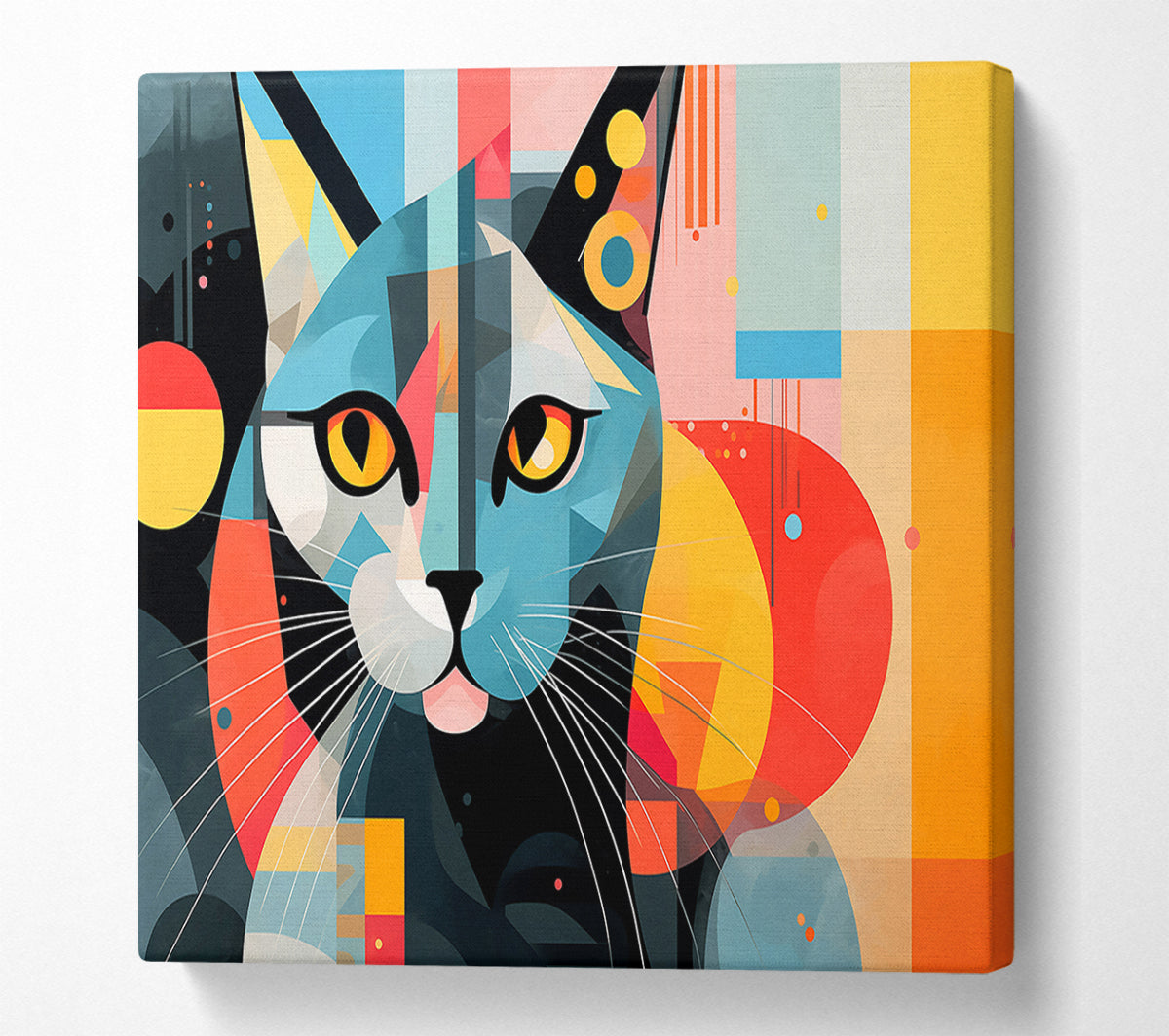 Abstract Blue Feline Canvas Print