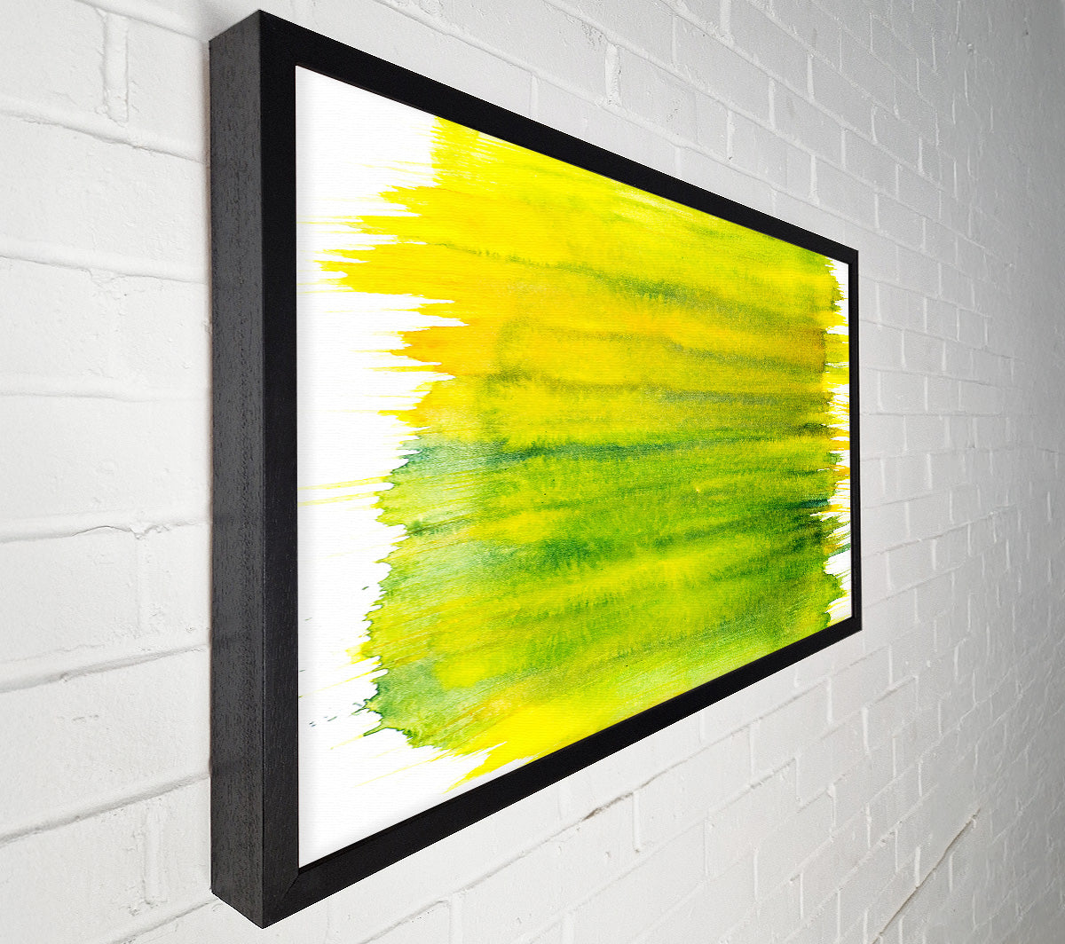 Sunlit Yellow Strokes Canvas Wall Art