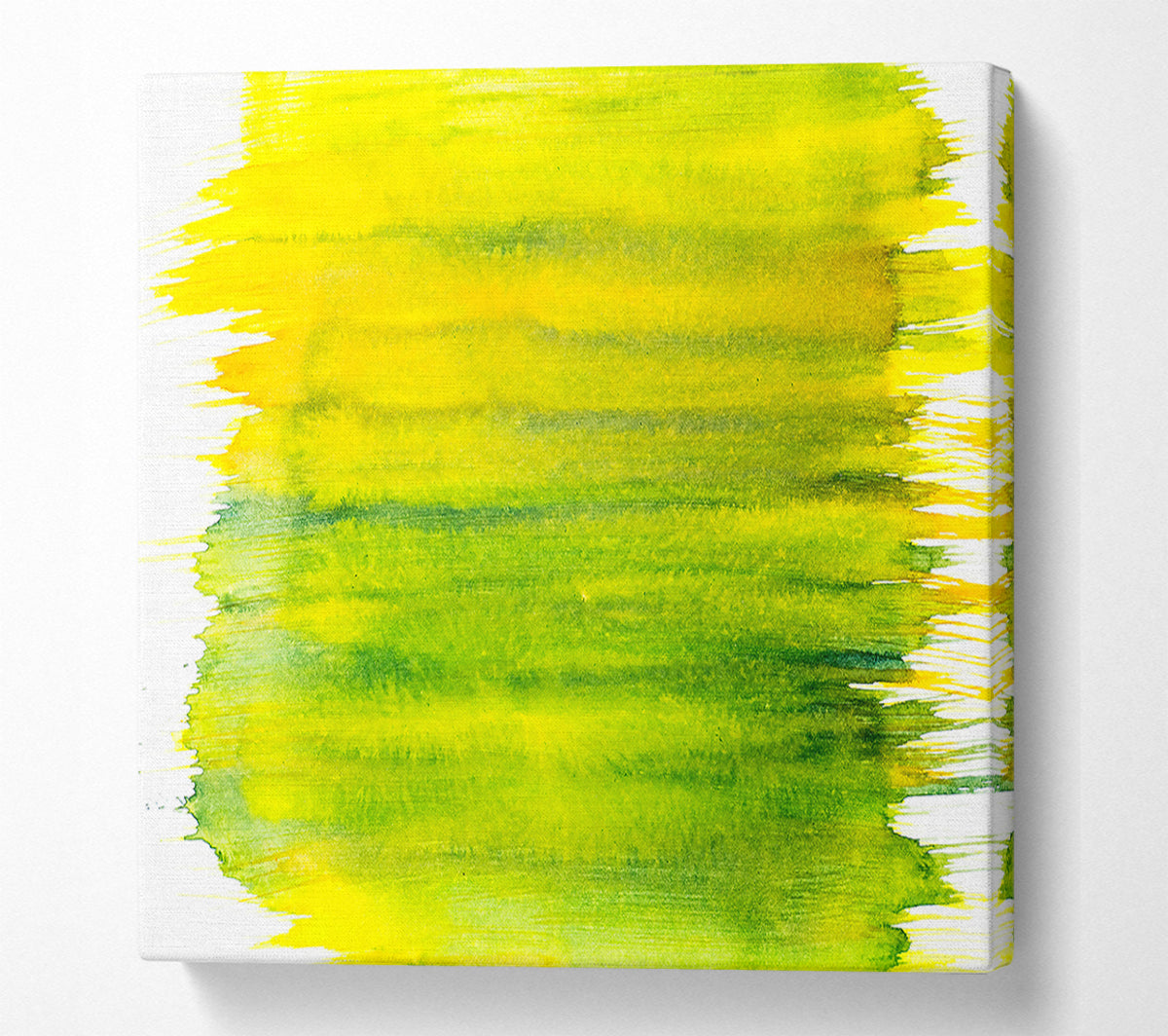 Sunlit Yellow Strokes Canvas Wall Art