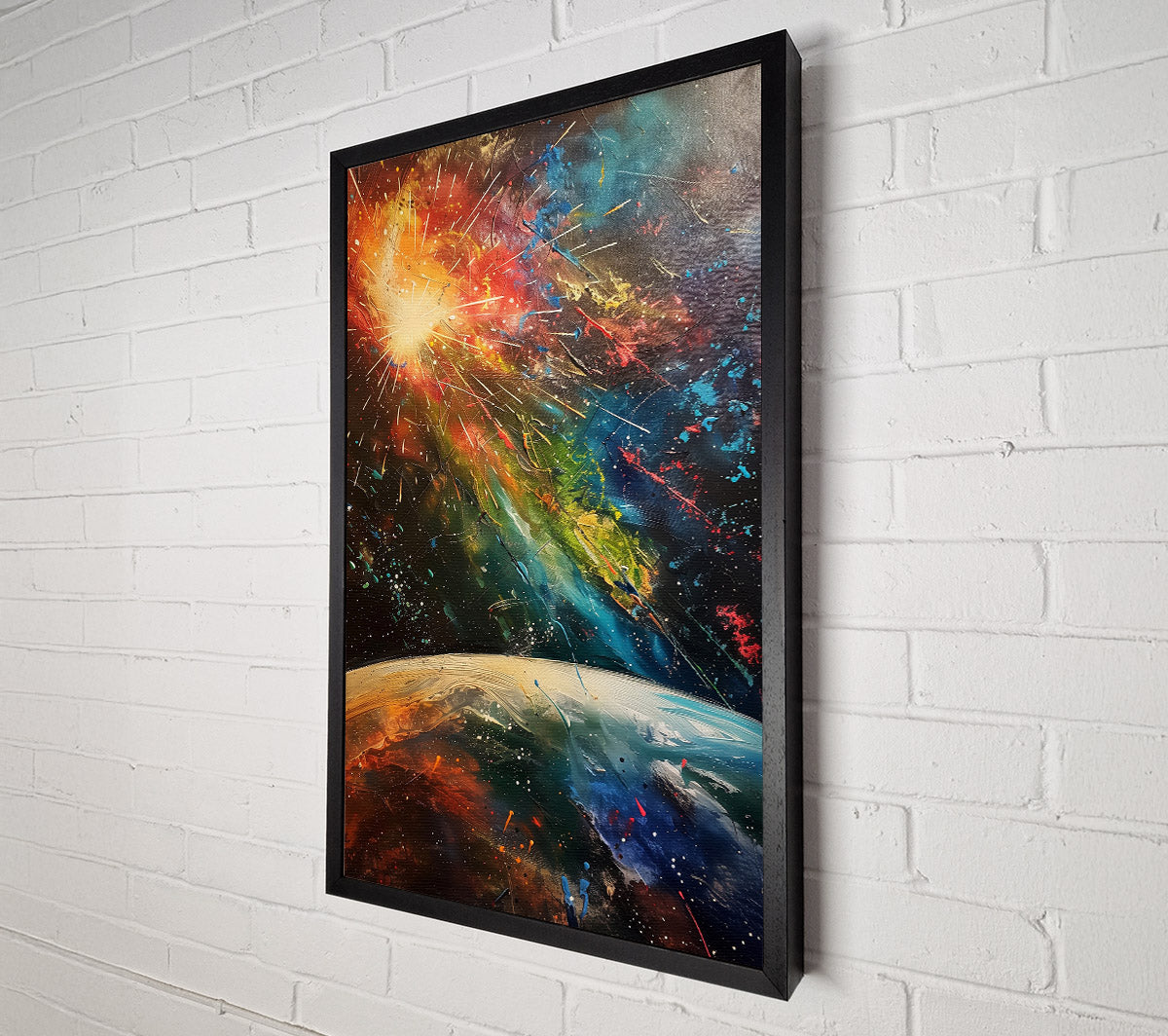 Blue Cosmic Burst Canvas Art