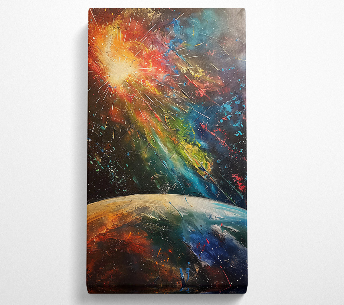 Blue Cosmic Burst Canvas Art
