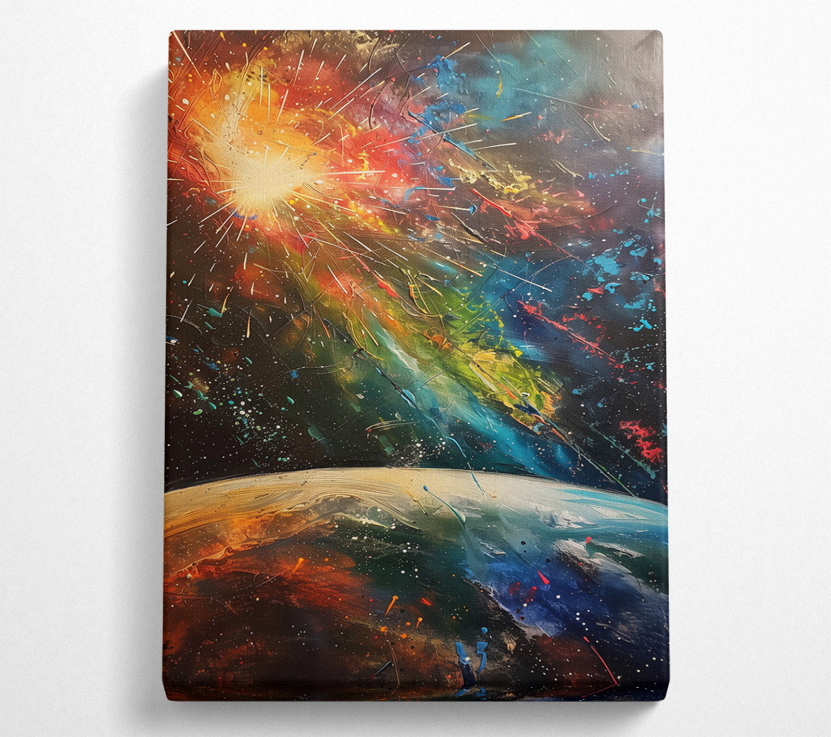 Blue Cosmic Burst Canvas Art