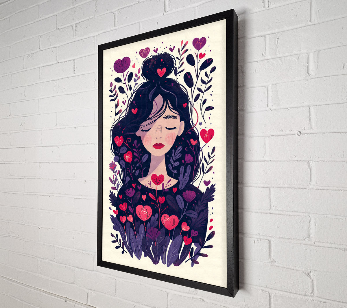 Purple Bloom Of Love Canvas Wall Art