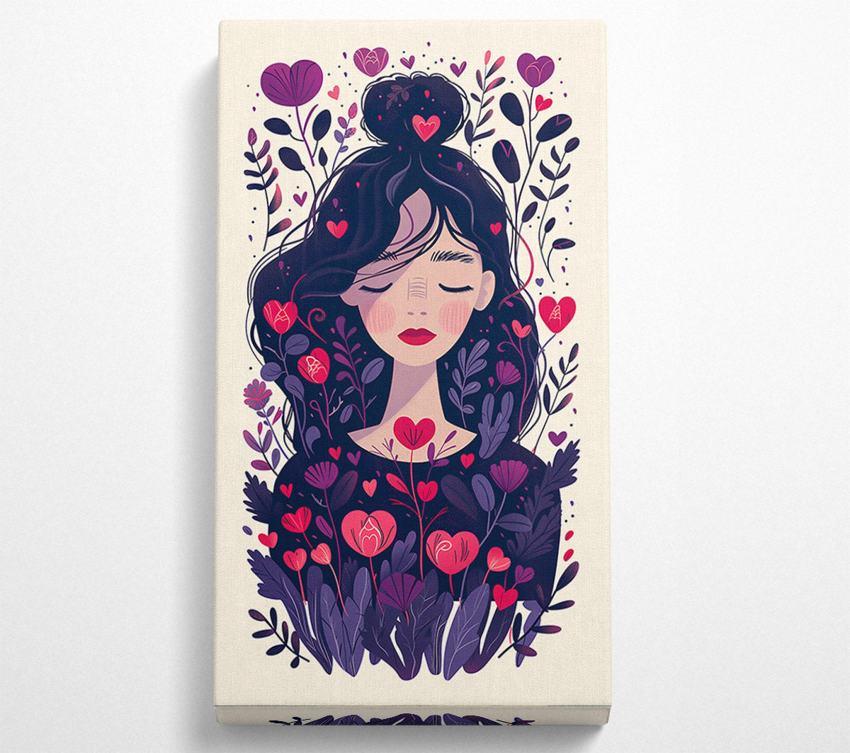 Purple Bloom Of Love Canvas Wall Art
