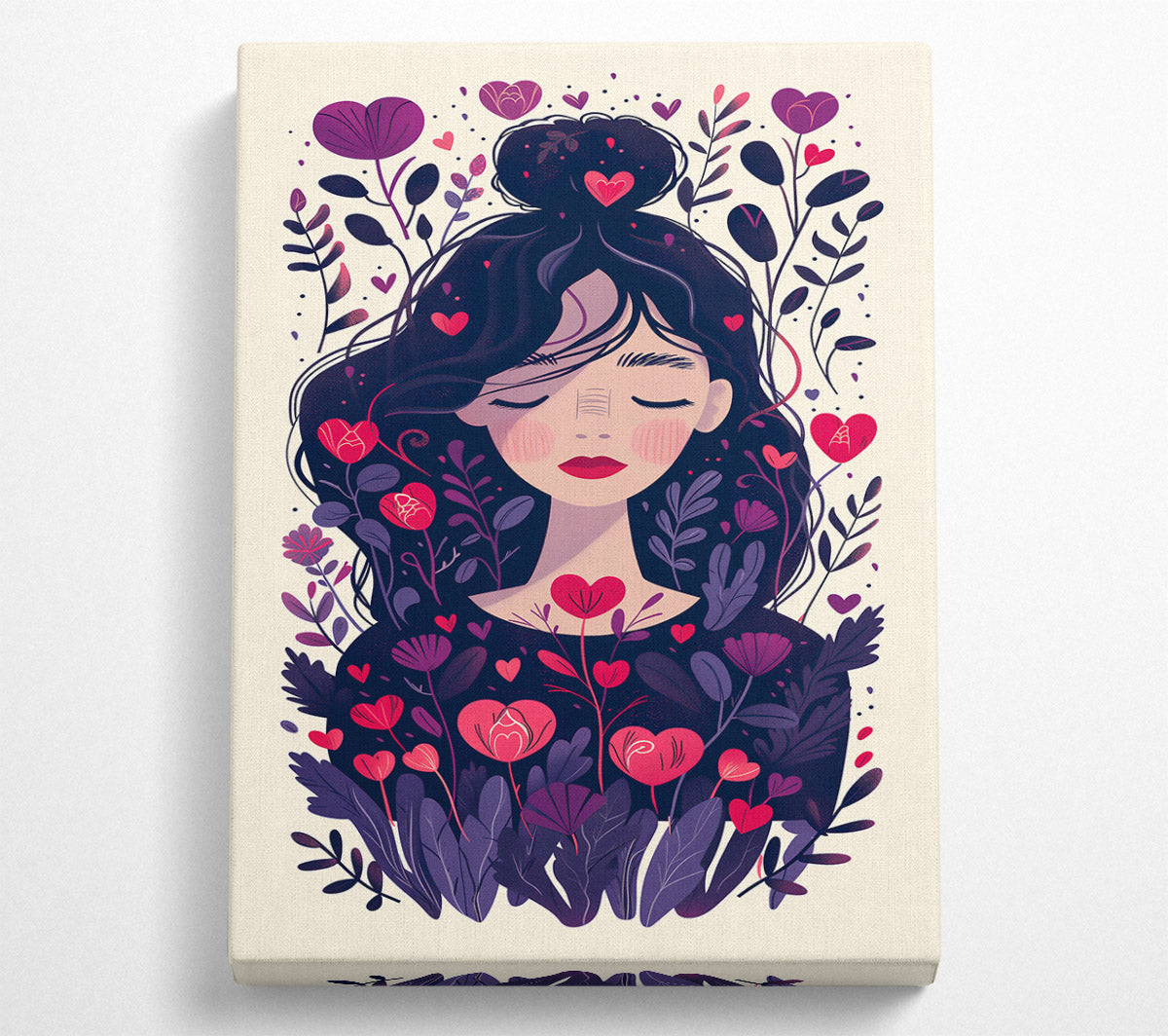 Purple Bloom Of Love Canvas Wall Art