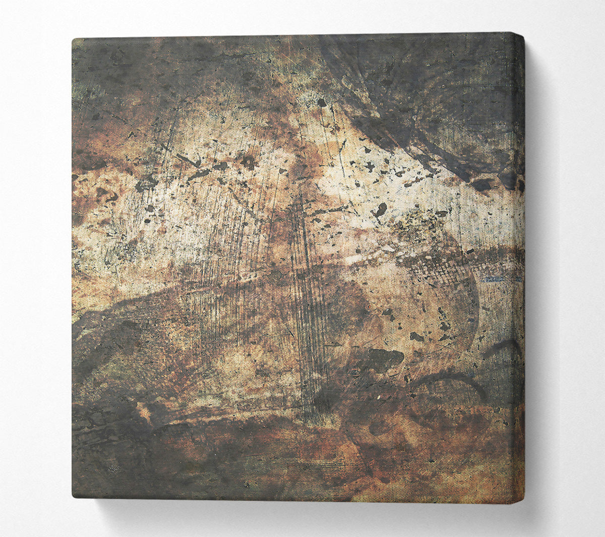 Rust And Ochre Abstract Canvas Wall Art
