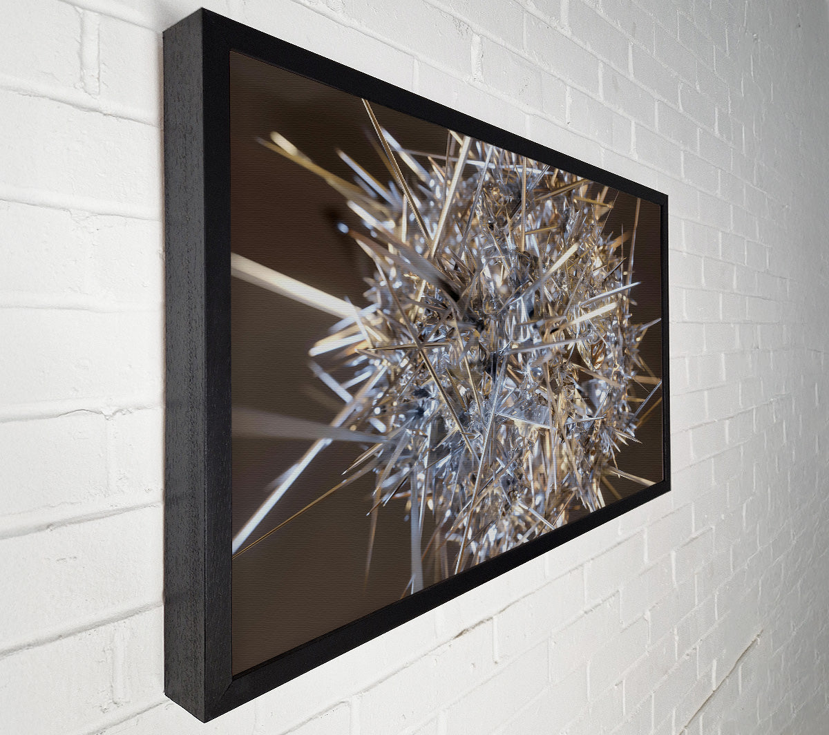 Silver Spiked Cluster Canvas Wall Art
