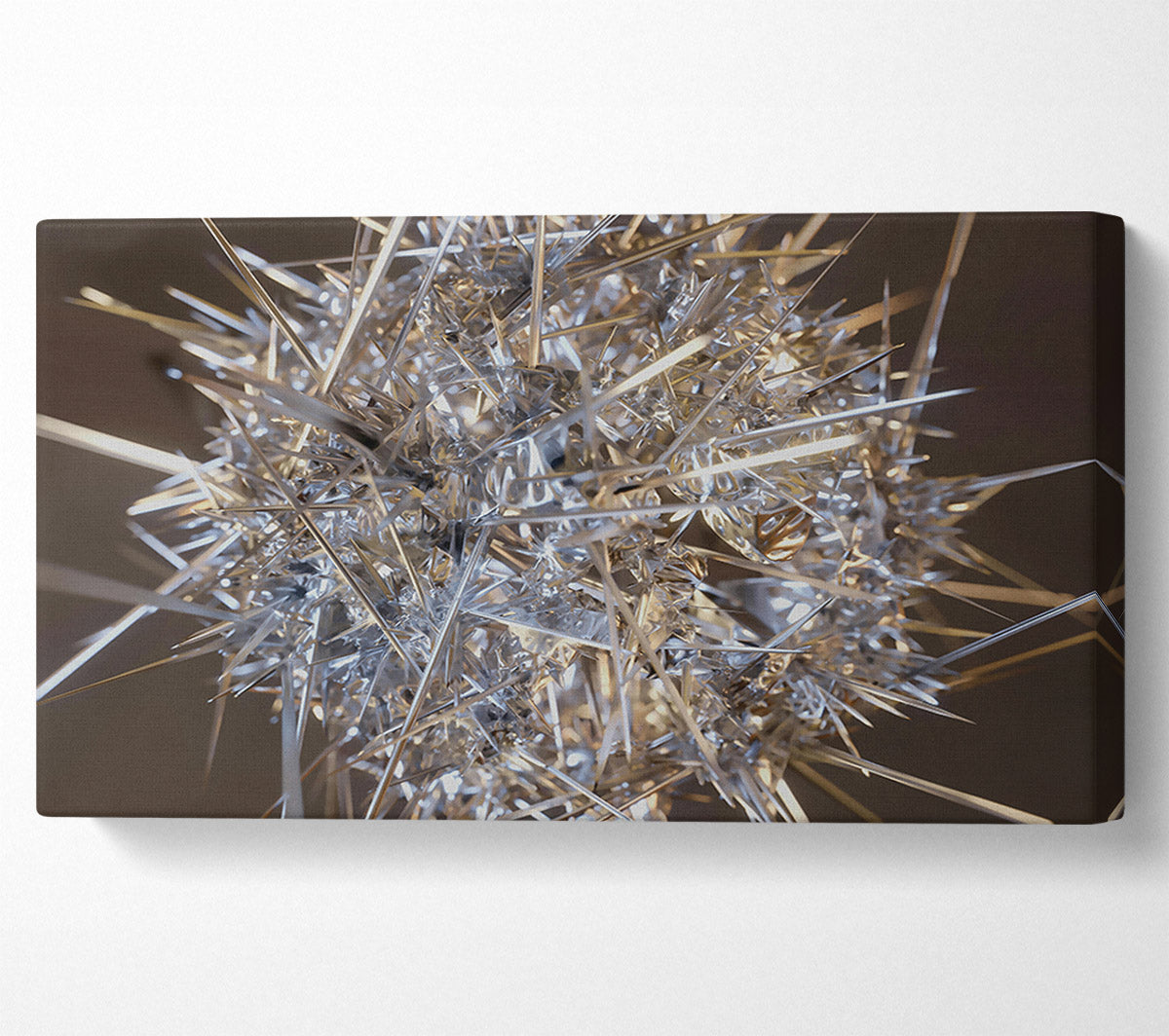 Silver Spiked Cluster Canvas Wall Art