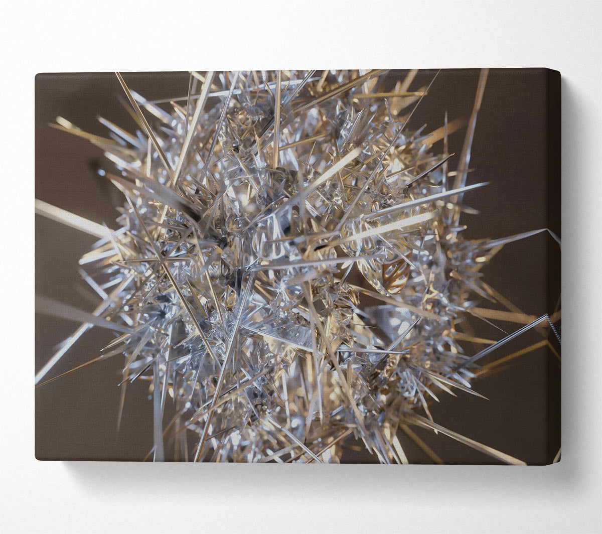 Silver Spiked Cluster Canvas Wall Art