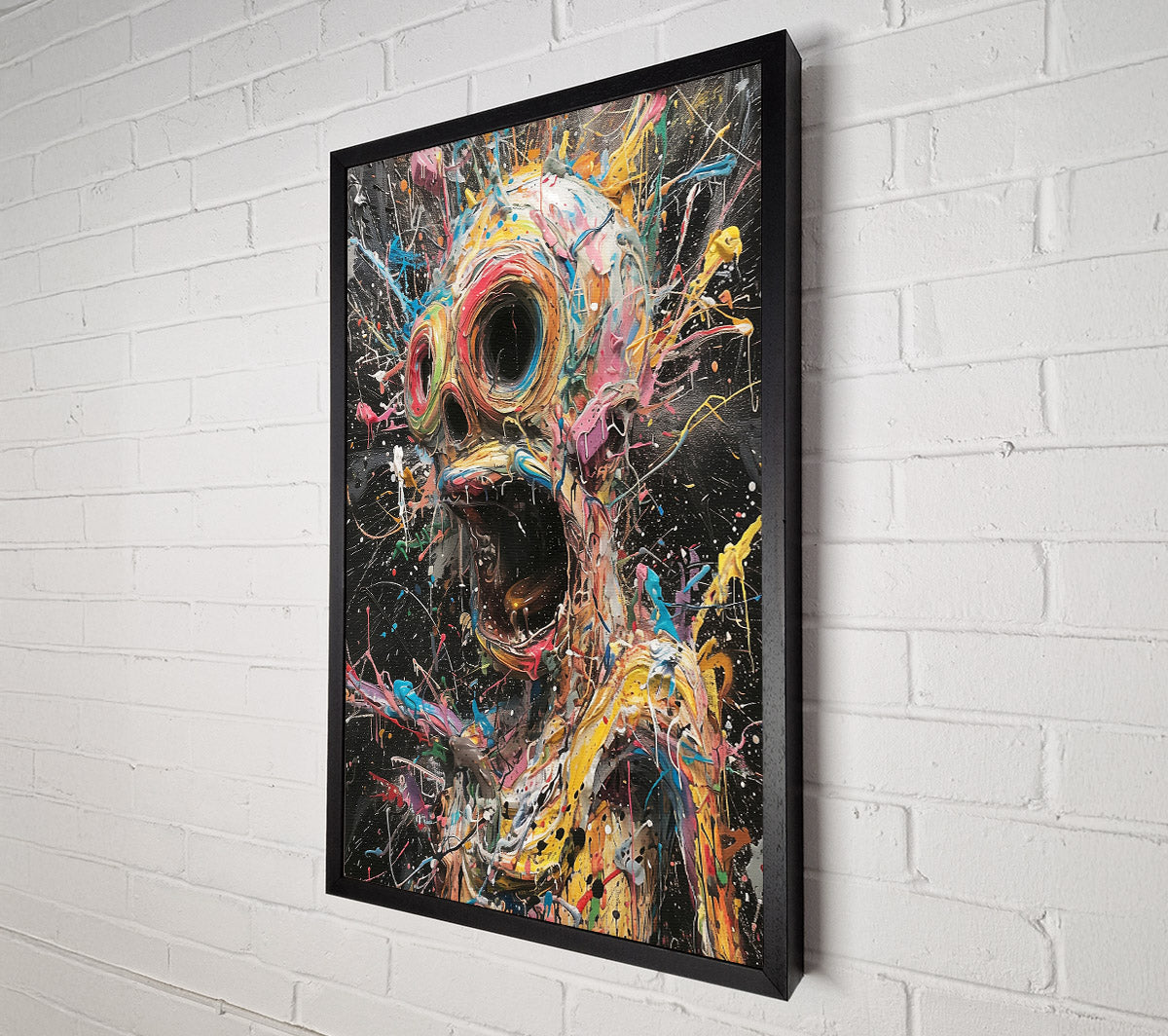 Yellow Cosmic Scream Canvas Wall Art