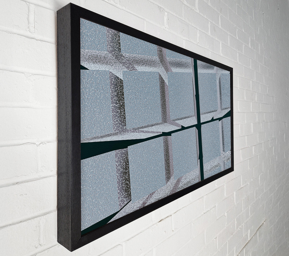 The Silver Grid Canvas Wall Art