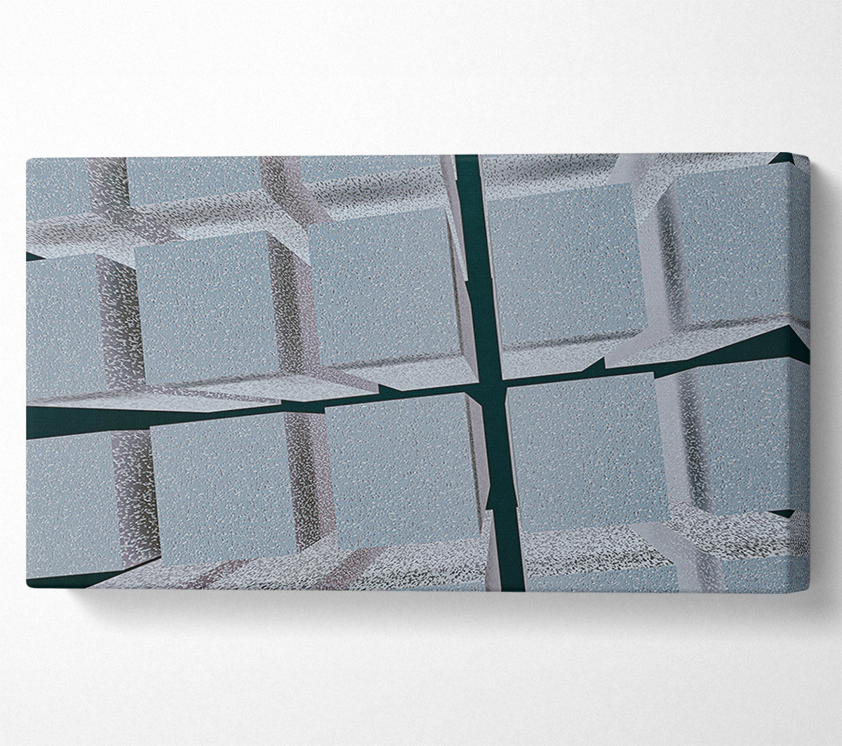 The Silver Grid Canvas Wall Art