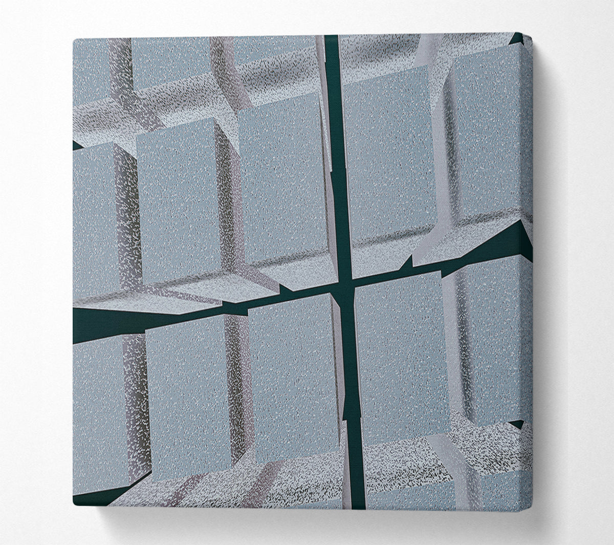 The Silver Grid Canvas Wall Art