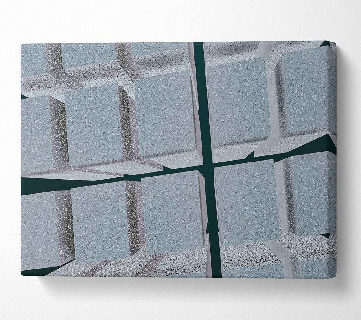 The Silver Grid Canvas Wall Art
