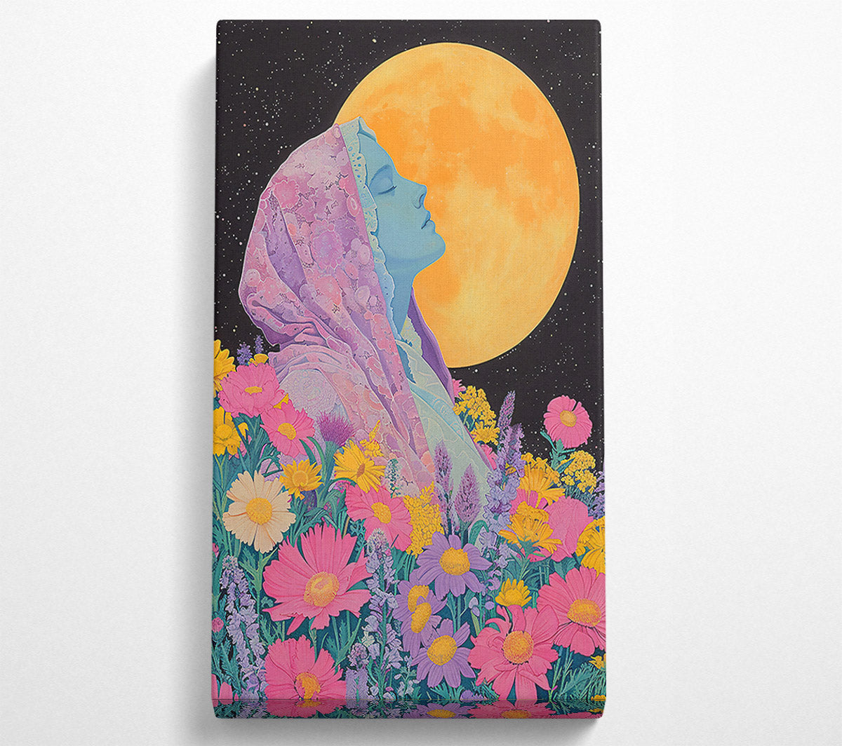 Yellow Moon Dreamscape Canvas Wall Art