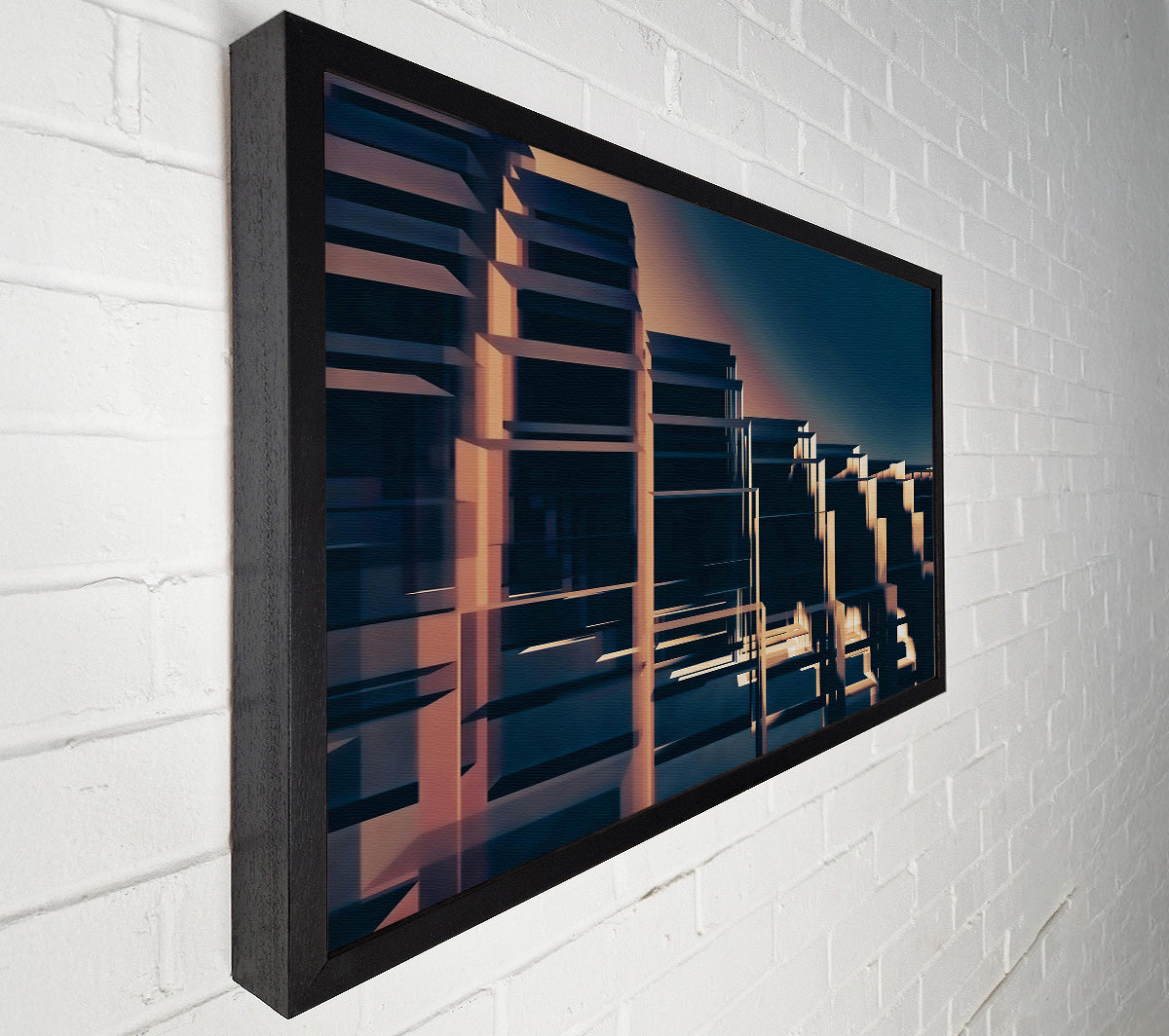 Golden Cage City Canvas Wall Art