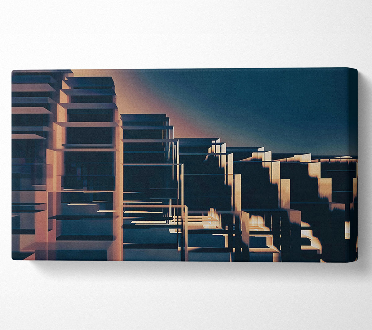 Golden Cage City Canvas Wall Art