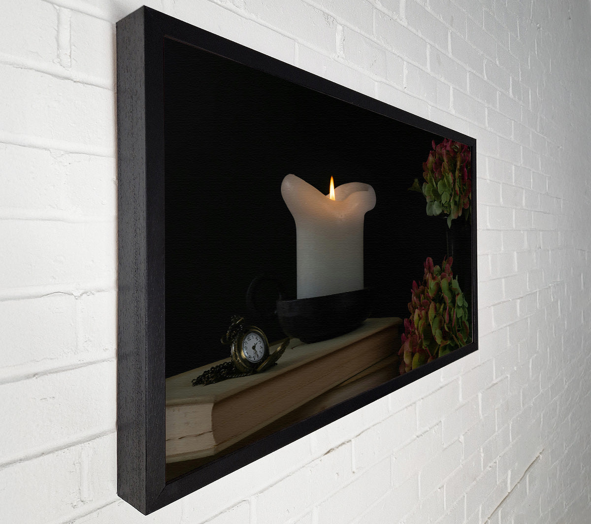 Crimson Candlelight Glow Canvas Art