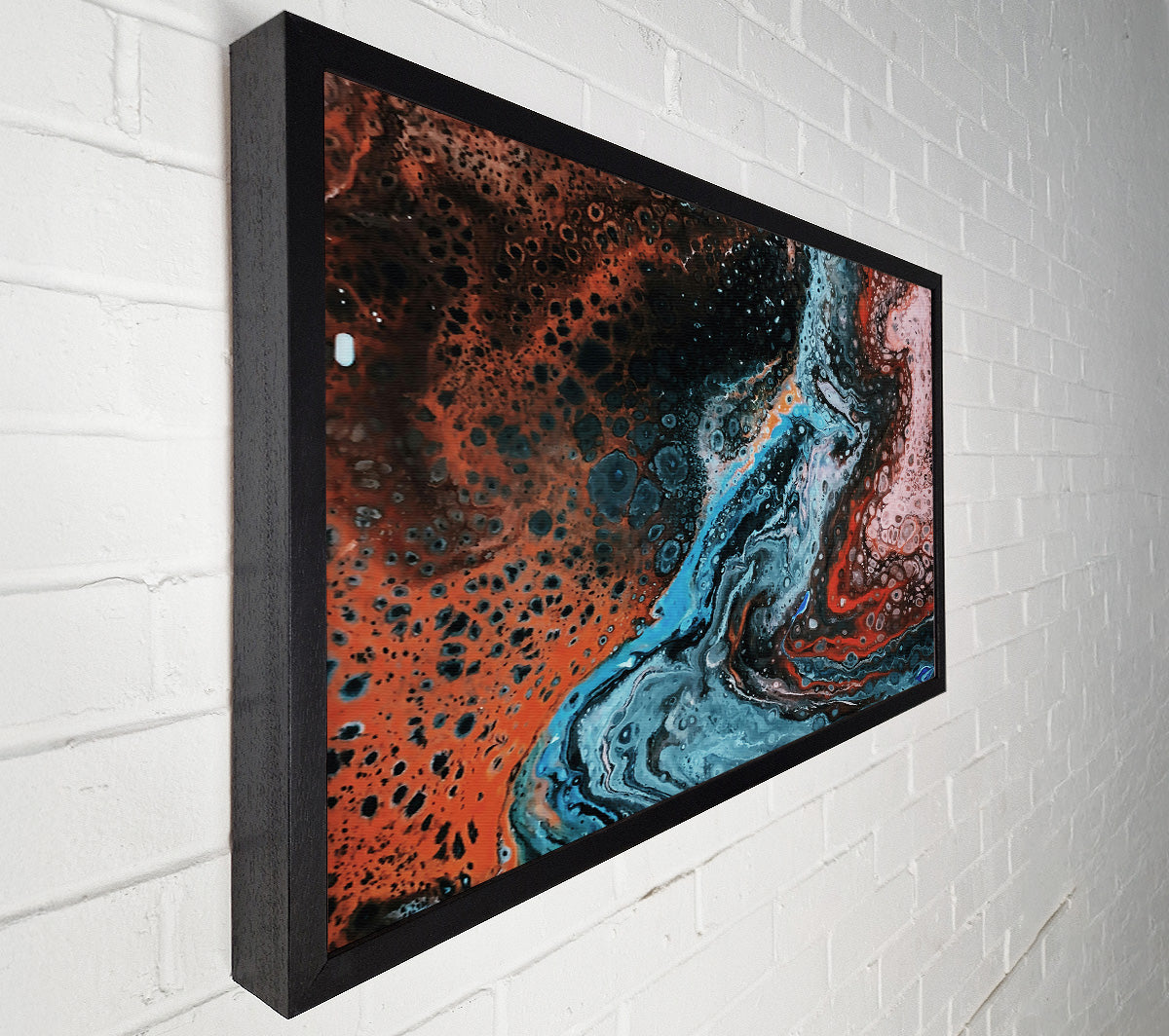 Teal Cosmic Swirl Canvas Art