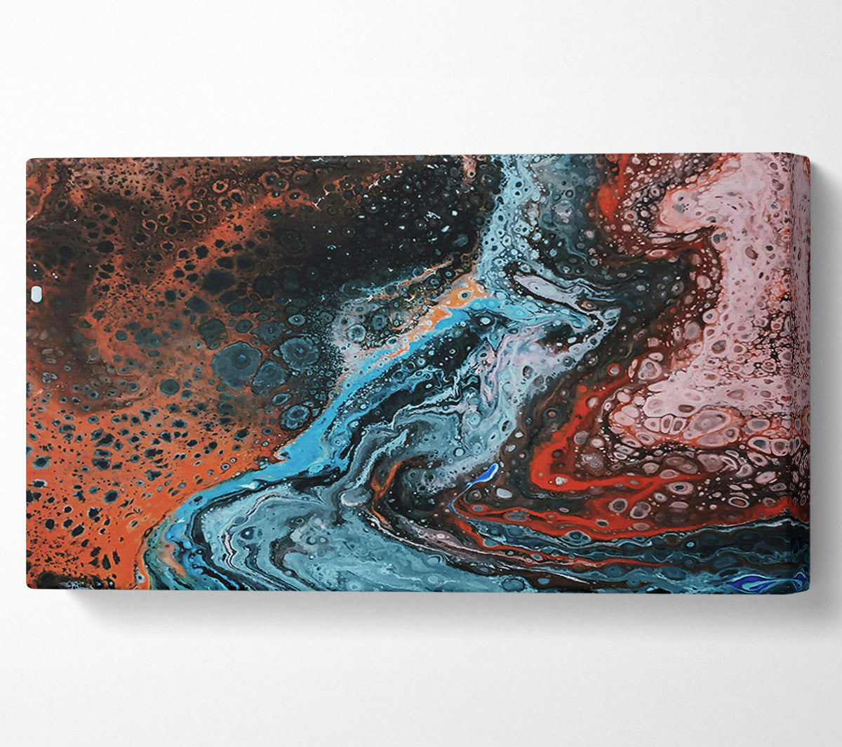 Teal Cosmic Swirl Canvas Art
