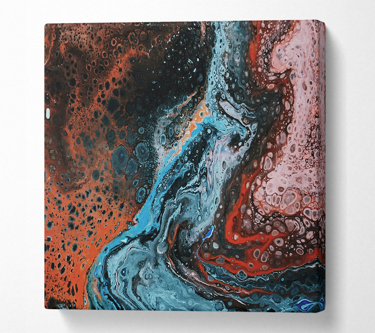 Teal Cosmic Swirl Canvas Art