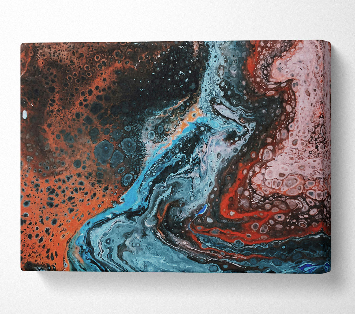 Teal Cosmic Swirl Canvas Art