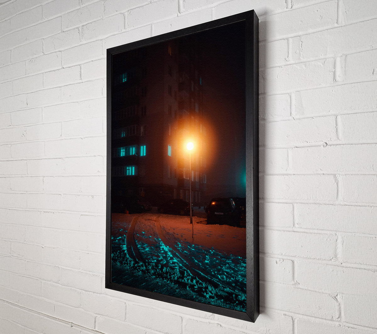 Teal Night Glow Canvas Wall Art