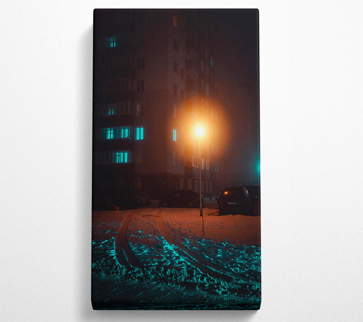 Teal Night Glow Canvas Wall Art