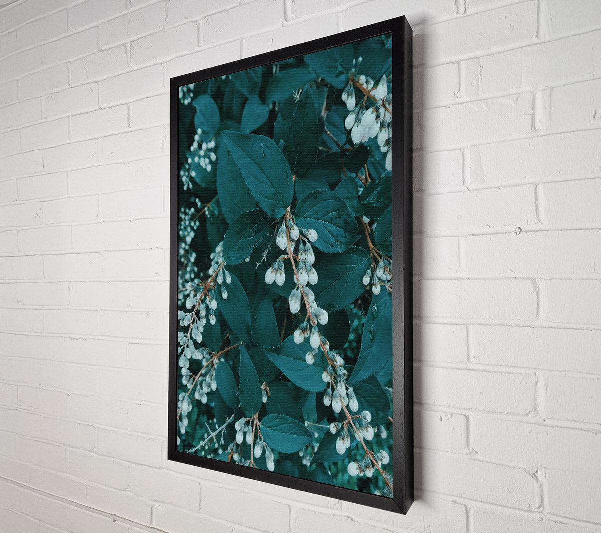 Teal Floral Bouquet Canvas Wall Art