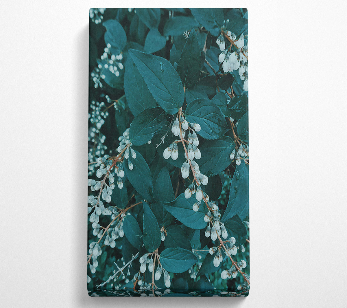 Teal Floral Bouquet Canvas Wall Art