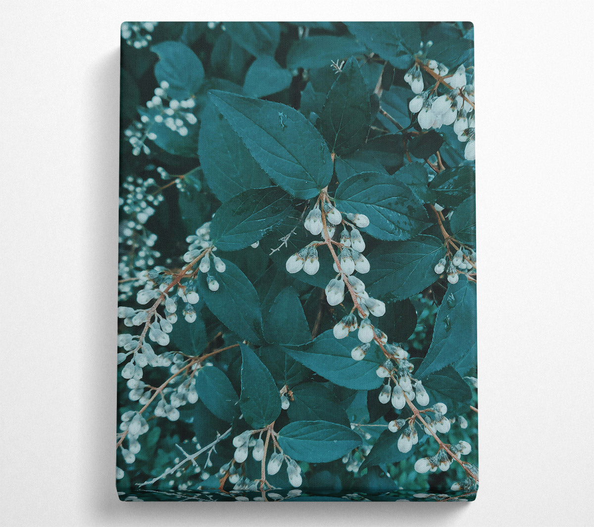 Teal Floral Bouquet Canvas Wall Art