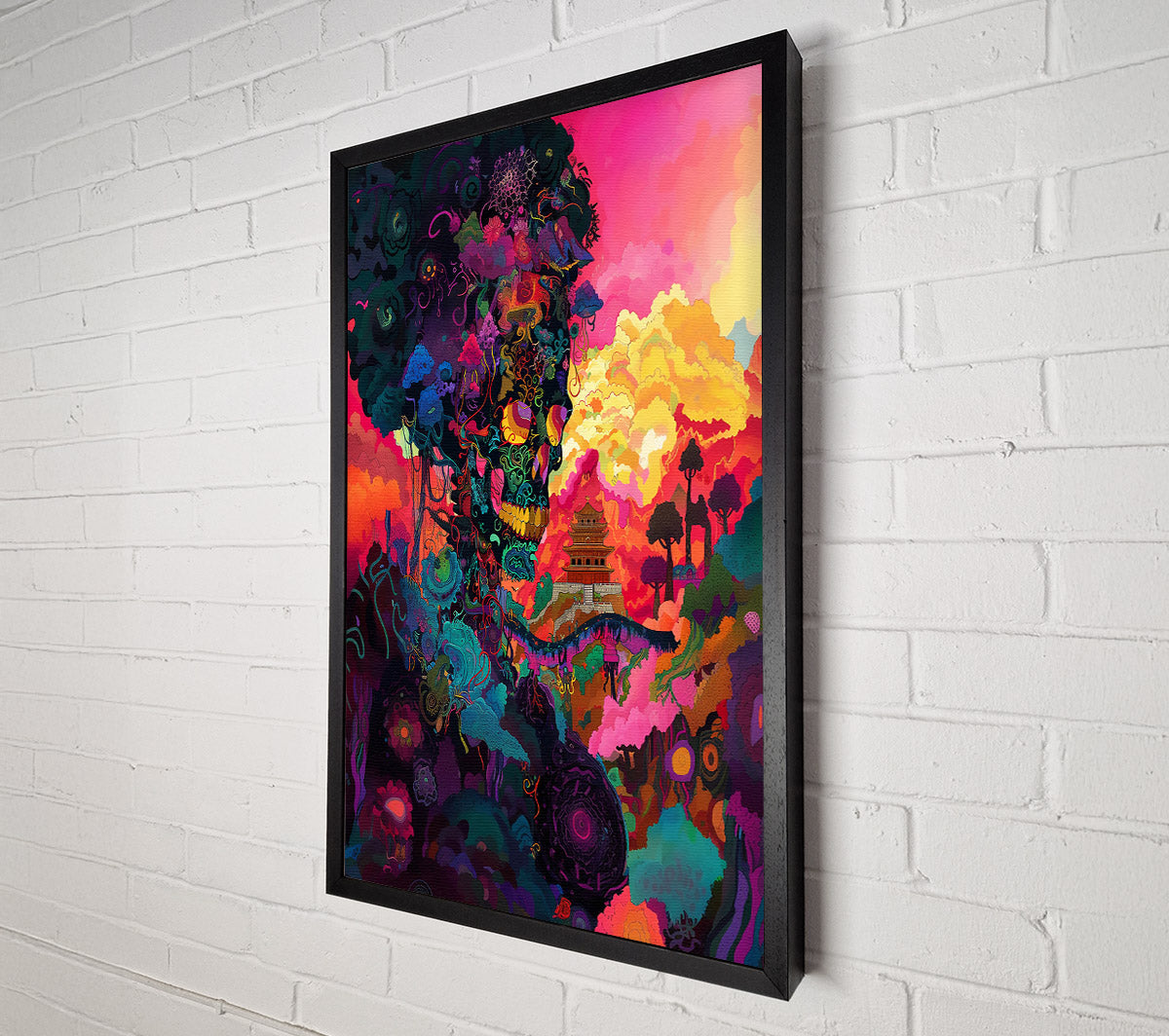 Crimson Skull Garden Canvas Print