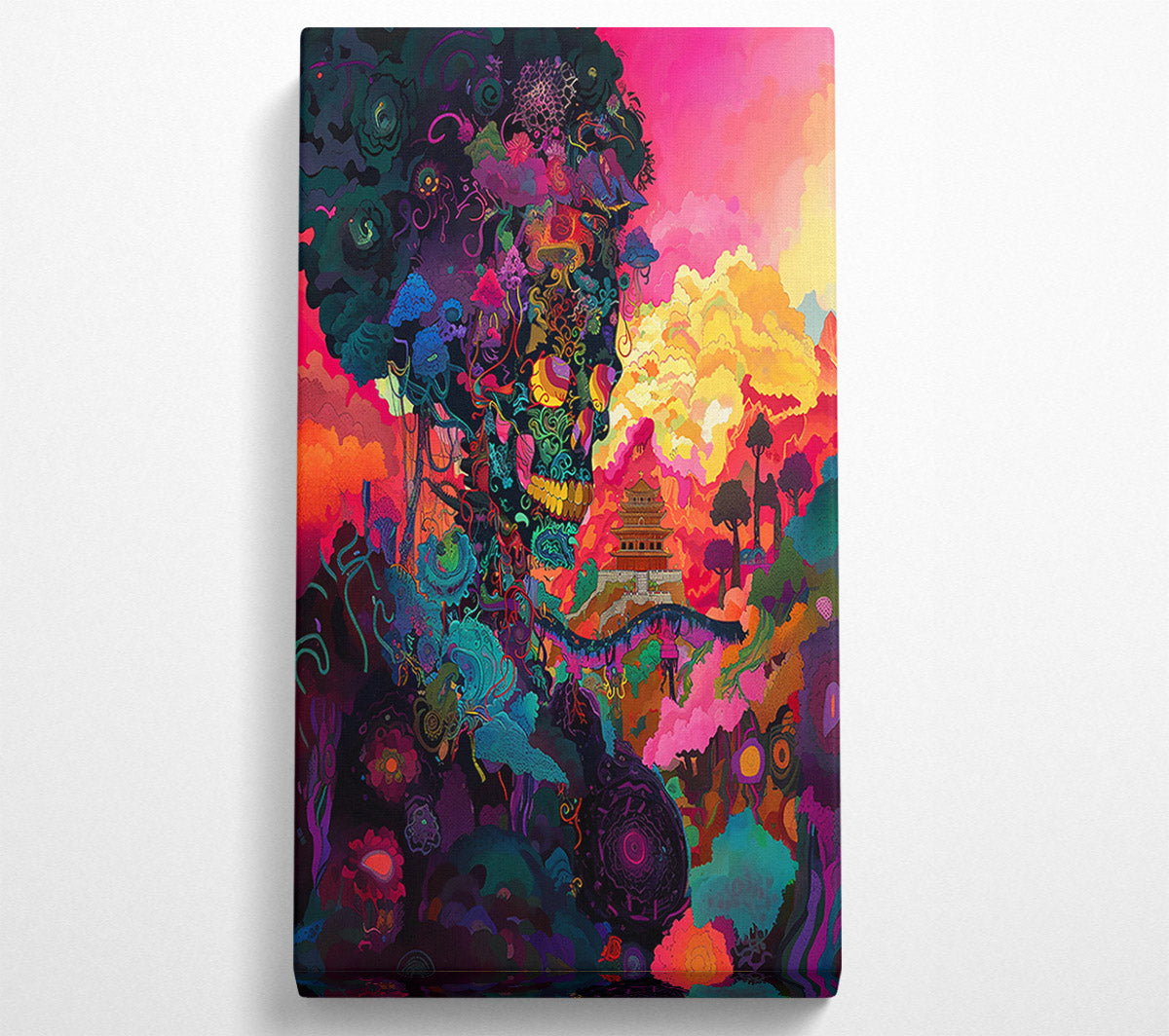 Crimson Skull Garden Canvas Print