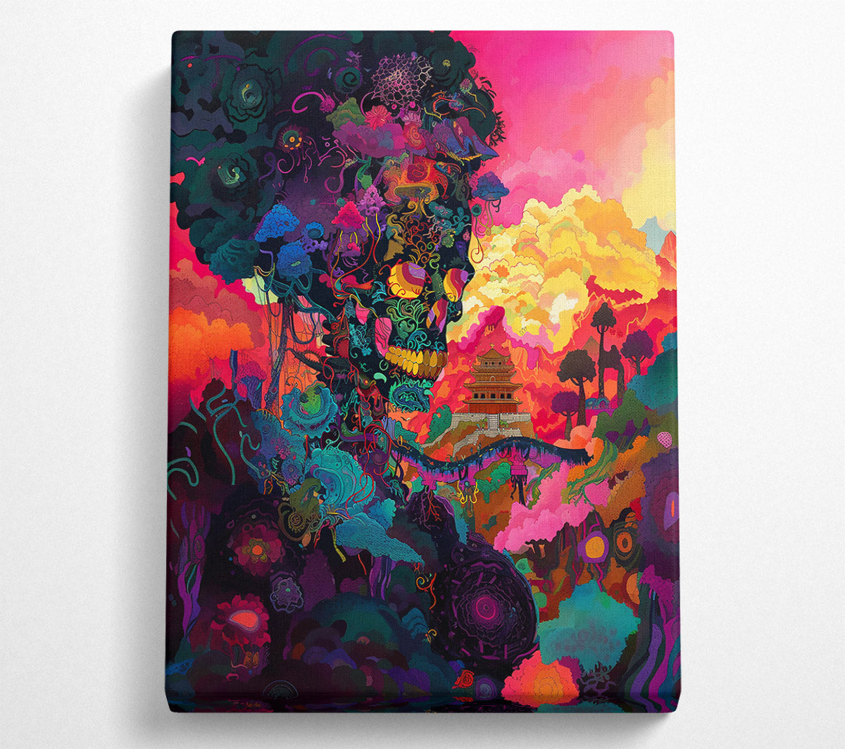 Crimson Skull Garden Canvas Print