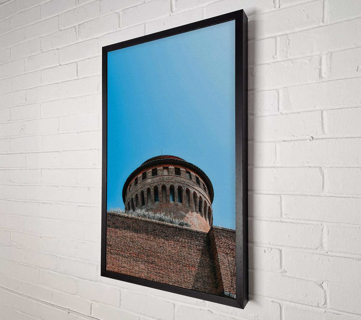 Red Brick Fortress Sky Canvas Print