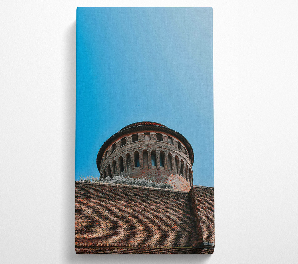 Red Brick Fortress Sky Canvas Print