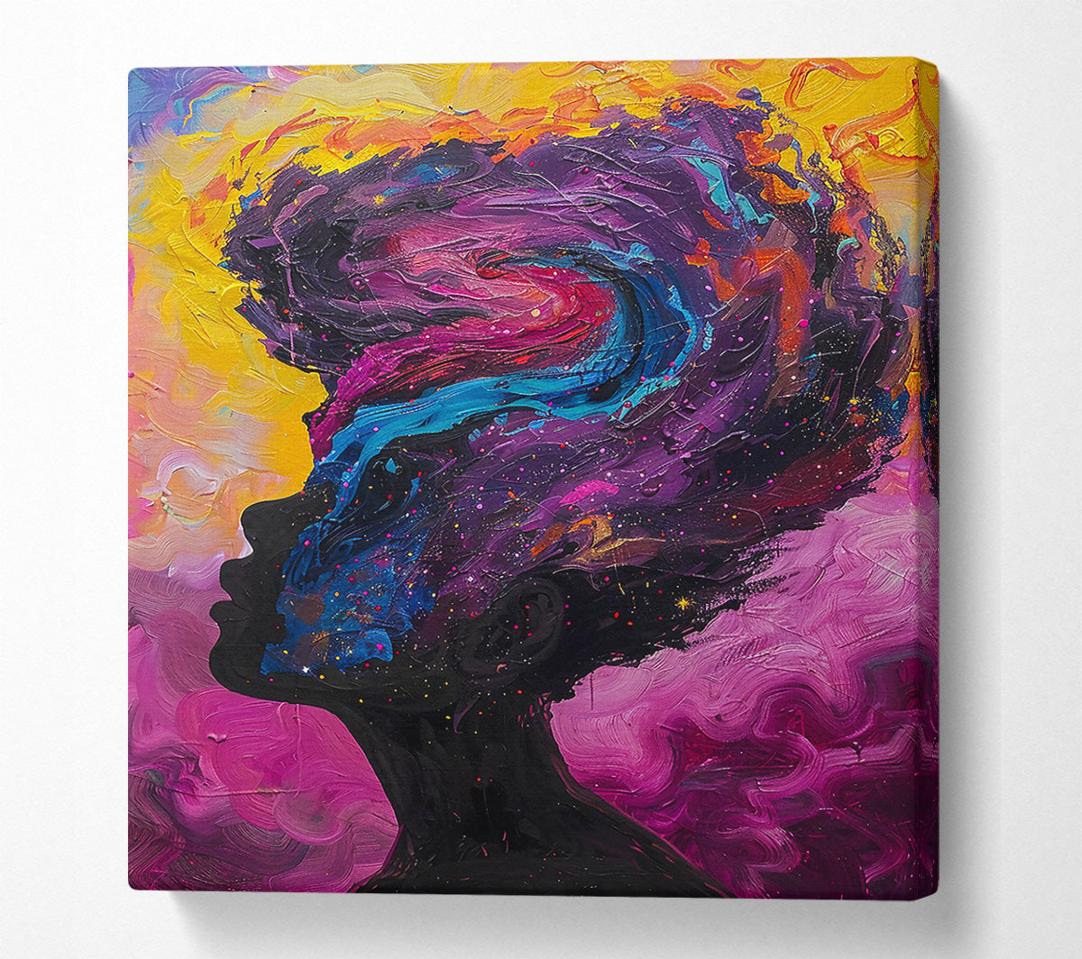 Purple Cosmic Dreamscape Canvas Wall Art