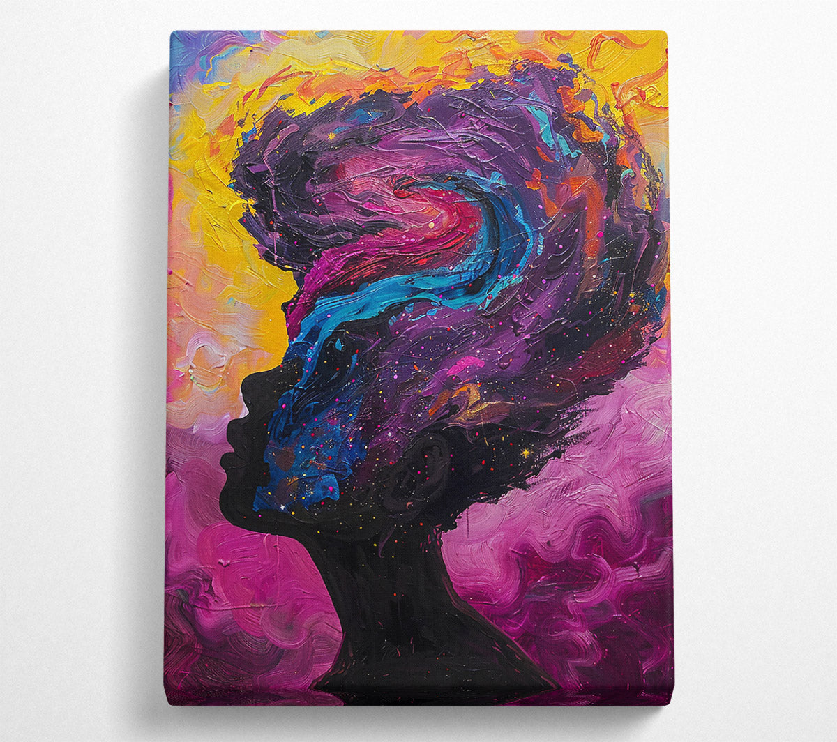 Purple Cosmic Dreamscape Canvas Wall Art