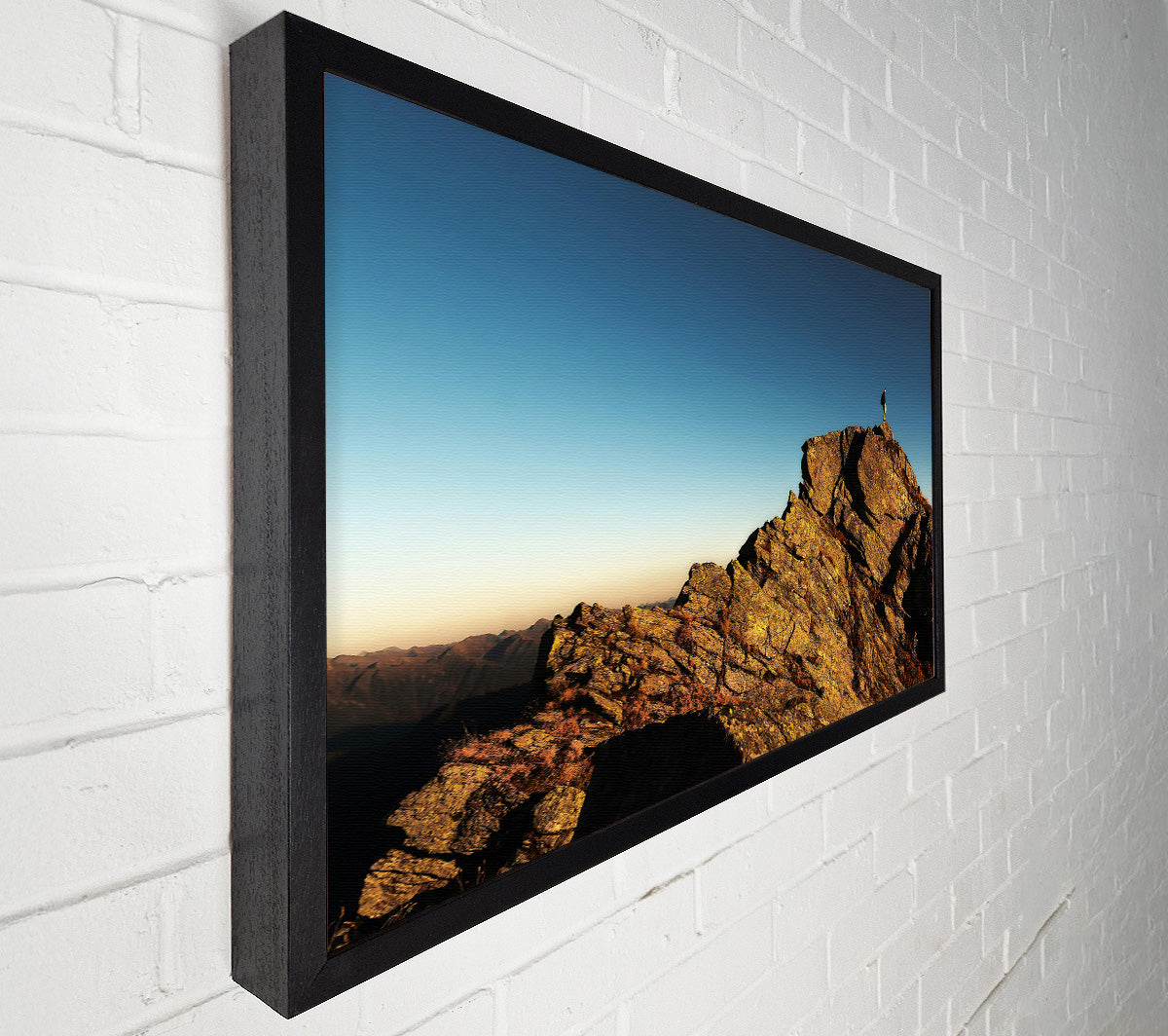 Golden Summit Solitude Canvas Wall Art