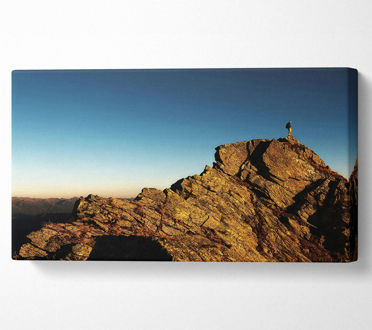 Golden Summit Solitude Canvas Wall Art