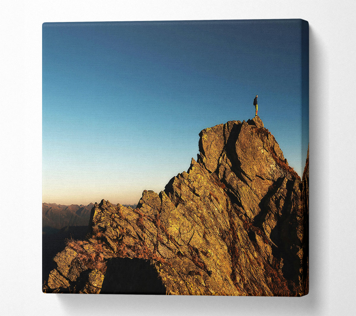 Golden Summit Solitude Canvas Wall Art