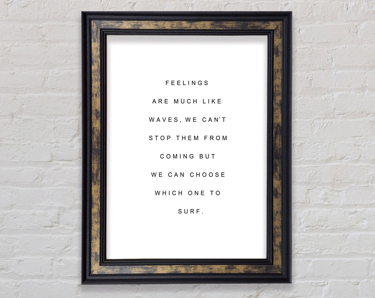Feelings Quote Framed Print