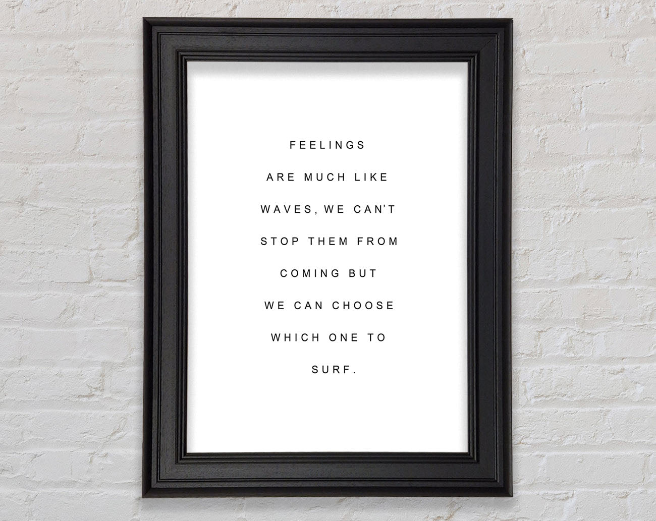 Feelings Quote Framed Print