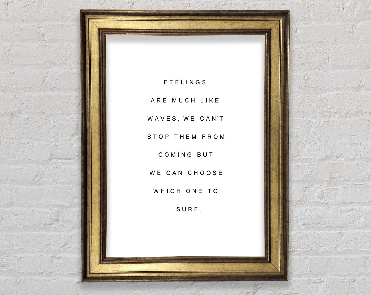 Feelings Quote Framed Print